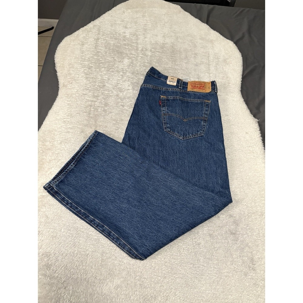 New Levi's 501 Original Straight Button Fly Blue Denim Jeans 48x30 B&T NWT Pants